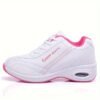 Women’s Platform Sneakers Air Cushion Lightweight Shoes (White/Pink)