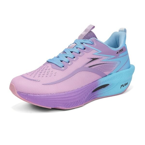 Lightweight Running Shoes Breathable Mesh Cushioned Sneakers (Purple Gradient)
