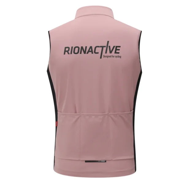 RION Cycling Vest Windproof Waterproof MTB Road Bike Vest Lightweight 10-25°C Pink