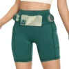 Men Women Quick Dry Marathon Running Shorts with Waist Pack Compression Gym Tights Yoga Fitness Sport Short Pants