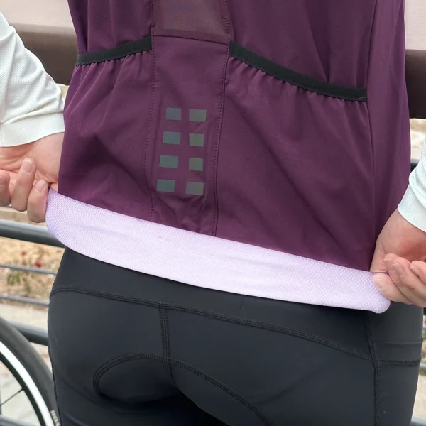 WOSAWE Women's Lightweight Bike Vest Windproof Vest Cycling Wind Gilet New Stretch fabric With Two Way Zipper