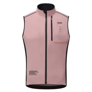 RION Cycling Vest Windproof Waterproof MTB Road Bike Vest Lightweight 10-25°C Pink