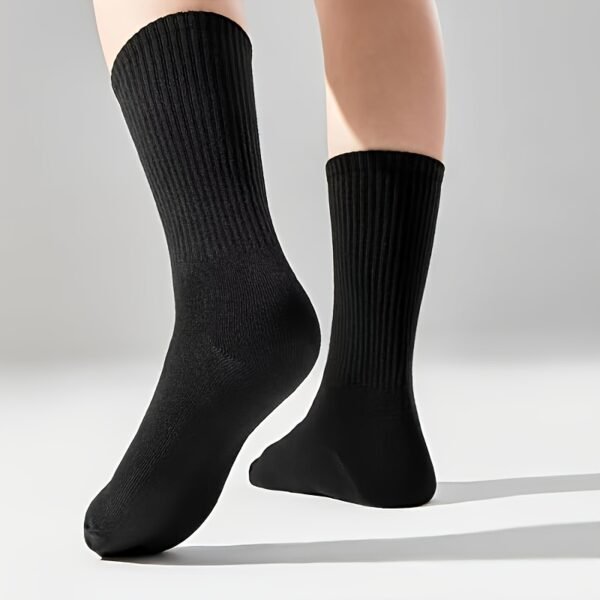 Unisex Crew Socks Soft Breathable Casual Socks Black
