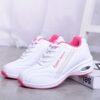 Women’s Platform Sneakers Air Cushion Lightweight Shoes (White/Pink)