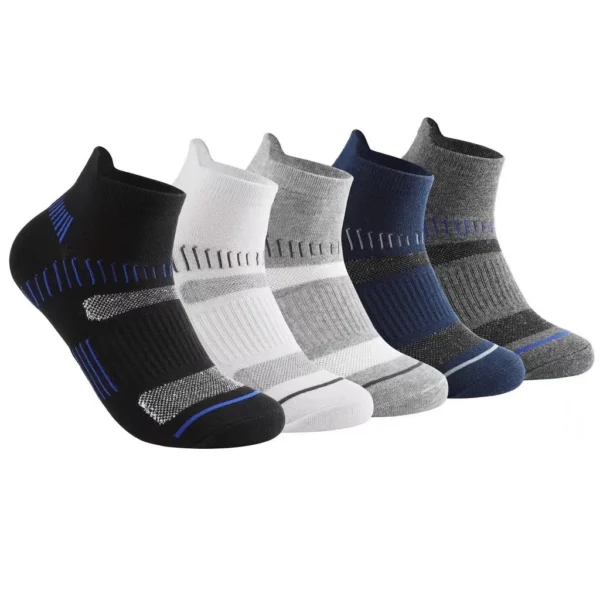 Men Ankle Socks Breathable Cotton Moisture Wicking Sports Socks (Assorted Colors)